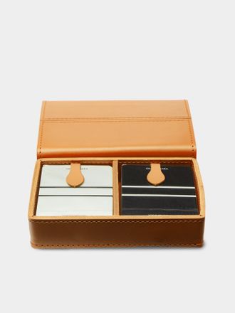 Rabitti 1969 Etna Leather Playing Cards Set
