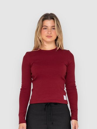 Rusty Essentials Ribbed T-Shirt rood