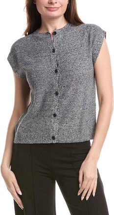 Eileen Fisher Petite Crewneck Linen-Blend Vest