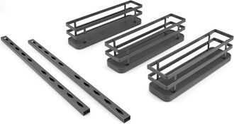 Emuca Emuca - Kit De Bandejas Para Especiero Titane Para Mueble De Cocina O Pared, Acero, Gris Antracita