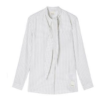 Emporio Armani Shirts, female, White, Size: XS Cupro and Viscose Shirt