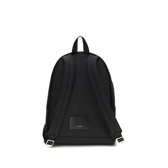 Saint Laurent Mens Black Nylon Backpack
