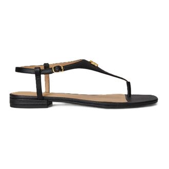 Ralph Lauren Flat Sandals, female, Black, Size: 11 US Everley 2 Flat Sandal
