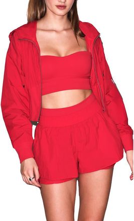 Fleur du Mal Warm Up Lace Short in Raspberry Jam at Nordstrom, Size X-Small Short