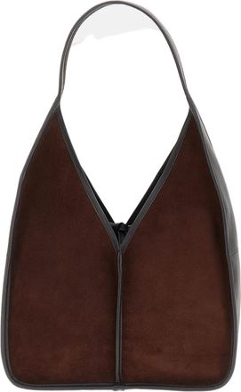 Hereu Brown Calella Hobo Suede Leather Shoulder Bag