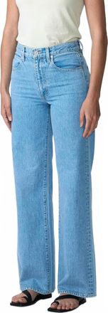 Slvrlake Denim Grace High Rise Wide Leg Jean In Powder Blue