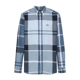 Barbour Blauwe Harris Maatwerk Overhemd - Heren - Casual Overhemden - Blauw - S - Leer - Overhemden