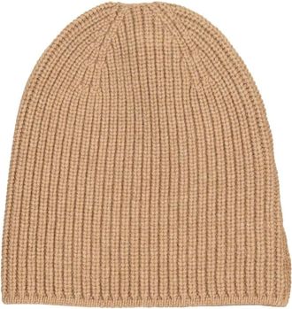 Zanieri Cashmere Ribgebreide Mutsen - Heren - Hoeden - Bruin - ONE Size - Accessoires