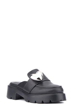 Olivia Miller Heartless Lugged Platform Mule in Black at Nordstrom Rack, Size 6