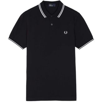 Fred Perry Mens M3600 Twin Tipped Polo Shirt in Navy Cotton - Size Large