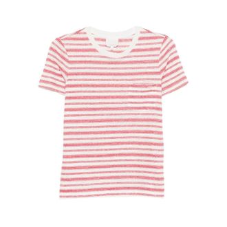 A.P.C. T-Shirts, female, Multicolor, Size: XS Round Neck Chest Pocket Short Sleeve T-Shirt