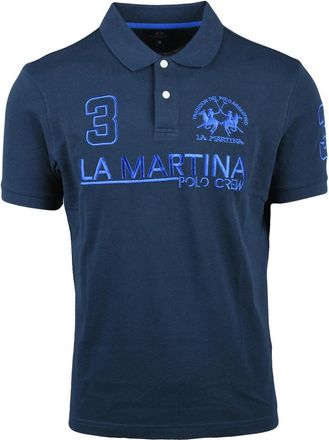 La Martina Blue Cotton Polo