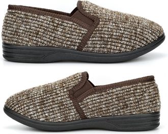 Generic Mens Slip On Slippers Size 6 Boys Slipper Size 8 Carpet Slippers Mens Slip On Slipper Sizes 6-12 Brown 11 UK