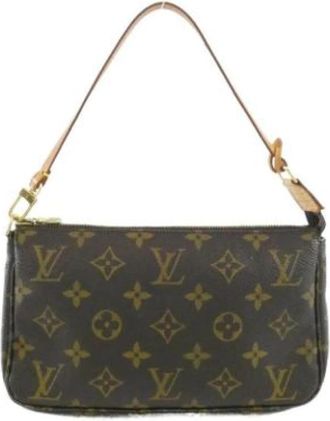 Louis Vuitton Tweedehands Canvas Louis Vuitton tassen - Dames - Vintage Handtas - Bruin - ONE Size - Vintage