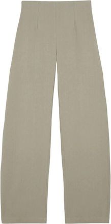 Cortana Una High-waist Broek - Dames - Broeken - Grijs - S - Wol - Broeken