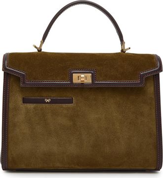 Anya Hindmarch Mortimer Suede top Handle bag - Green - One Size