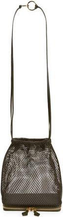 Alaia Le Pochon Fishnet Shoulder Bag in Vert Camouflage U21 at Nordstrom