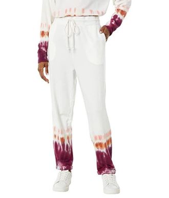 Mod-o-doc Mod-o-doc Pants Womens White Tie Dye Drawstring Waist Cropped JDM295