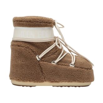 Moon Boot Moon Boot, Winter Boots, female, Brown, Size: 6 US Icon Low Fleece Boots