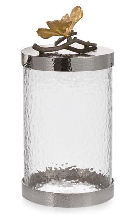 Michael Aram Butterfly Ginkgo Canister in Silver at Nordstrom, Size Medium