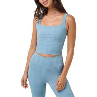 Travis Mathew Moveknit Resilience Crop Tank in Smoke Blue Multi at Nordstrom Rack, Size Small
