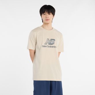 New Balance T-Shirt NEW BALANCE, Herren, Gr. S, timberwolf, Obermaterial: 100% Baumwolle, normal, Rundhals, Shirts T-Shirt