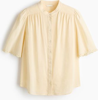 H&M Bluse aus Baumwollgemisch - Yellow