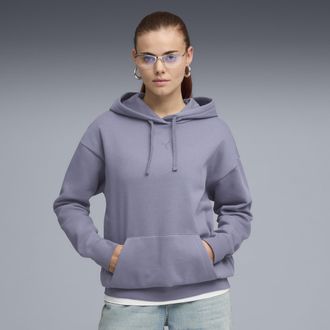 Puma Felpa con cappuccio in pile Essentials dal taglio morbido da donna, Abbigliamento, Grigio, XL