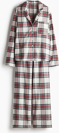 H&M Flanellpyjama - White