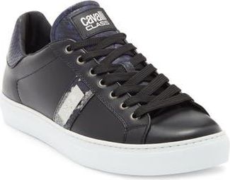 Roberto Cavalli Logo Plate Sneaker in Black at Nordstrom Rack, Size 11.5