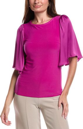 Joseph Ribkoff Satin Flutter Sleeve Top