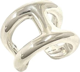 Herm&egrave;s Silver Silver 925 Band Ring (Pre-Owned)