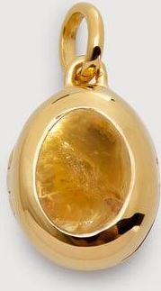 Monica Vinader Gold November Birthstone Locket Citrine
