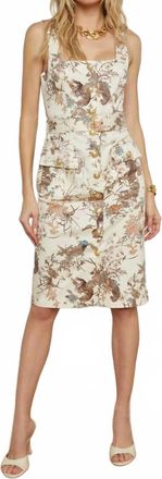 L'agence Idy Button Front Tank Dress In Tapestry Jungle