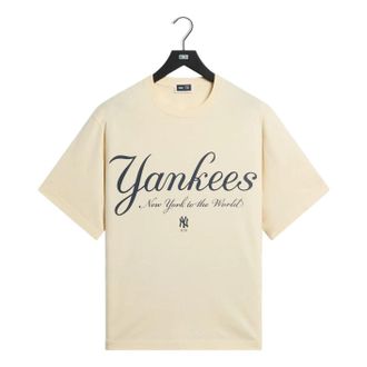 Kith For The New York Yankees Script Vintage Alex T-Shirt Sandrift KHMG030083-104