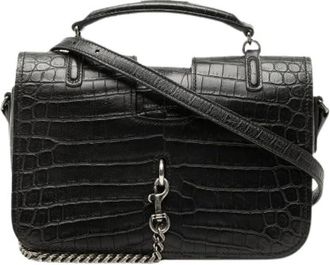 Saint Laurent Pre-owned Handbags, female, Black, Size: ONE SIZE Pre-owned Charlotte Toy Leather 2way Bag