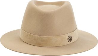 Maison Michel Andre Suede Hoed - Dames - Hoeden - Beige - M - Su&egrave;de - Accessoires