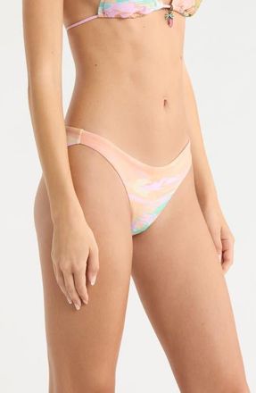 Rip Curl Topanga Canyon Hipster Bikini Bottoms in Peach at Nordstrom, Size X-Large
