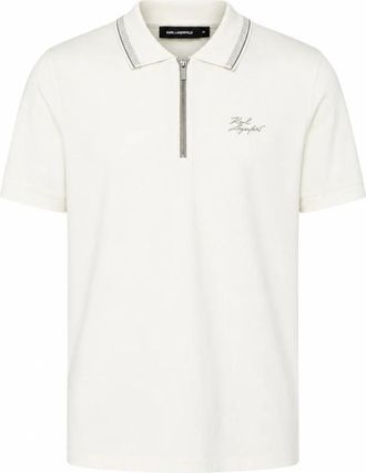Karl Lagerfeld Polo - Heren - Polos - Wit - M - Katoen - Tops