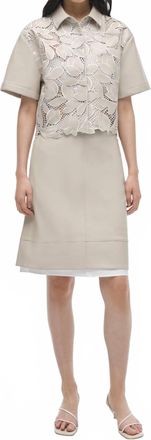 Jonathan Simkhai Robinson Camp Shirt In Sand Multi