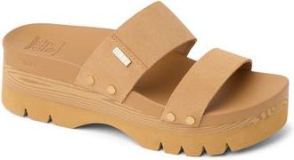 Reef Vista Higher Cleo Platform Sandal in Tan Suede at Nordstrom, Size 9.5