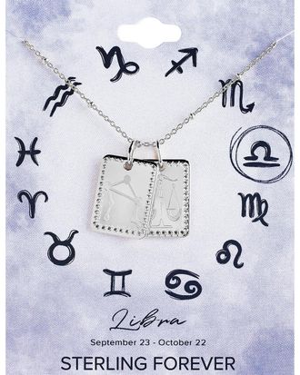 Sterling Forever Zodiac Tag Necklace