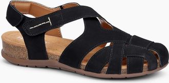 Hotter Womens Carpa Womens Extra Wide Sandals - Black - Size: 4.5