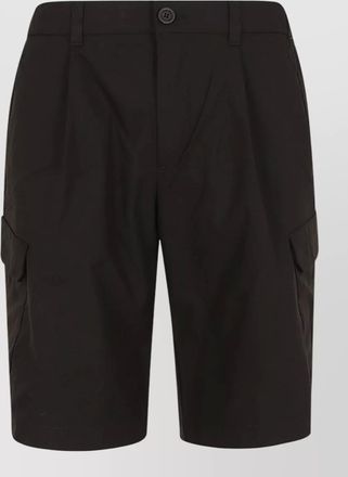 Herno men cargo bermuda shorts elastic waistband