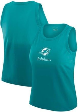 WEAR by Erin Andrews Womens WEAR by Erin Andrews x Gracie Hunt Aqua Miami Dolphins Ombre Tank Top at Nordstrom, Size Xx-Large