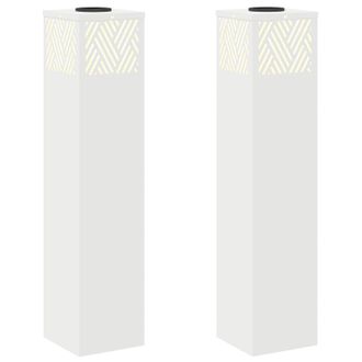 vidaXL Luz De Camino Led Solar 2 Pcs Acero Laminado En Fr&iacute;o Vidaxl