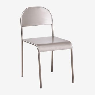 Sklum Pack De 2 Sillas De Comedor En Acero Inoxidable Narnial Sklum