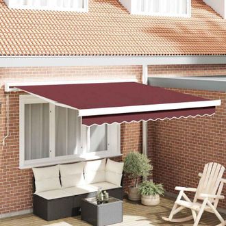 vidaXL Toldo Retr&aacute;ctil Manual Burdeos 300x250 Cm Vidaxl