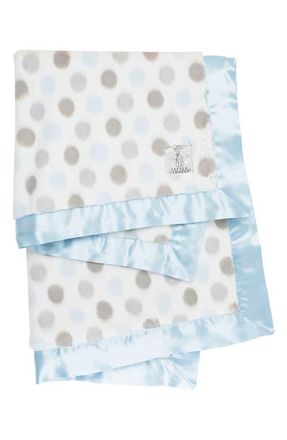Little Giraffe Luxe Dot Blanket in Blue at Nordstrom