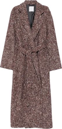 Eleventy Jas met visgraat patroon - Paars